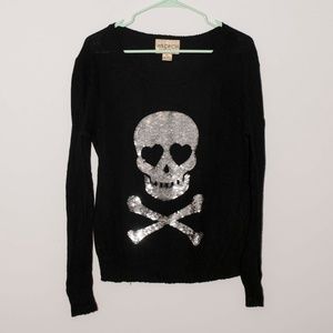 Wildfox Skull & Hearts Sweater